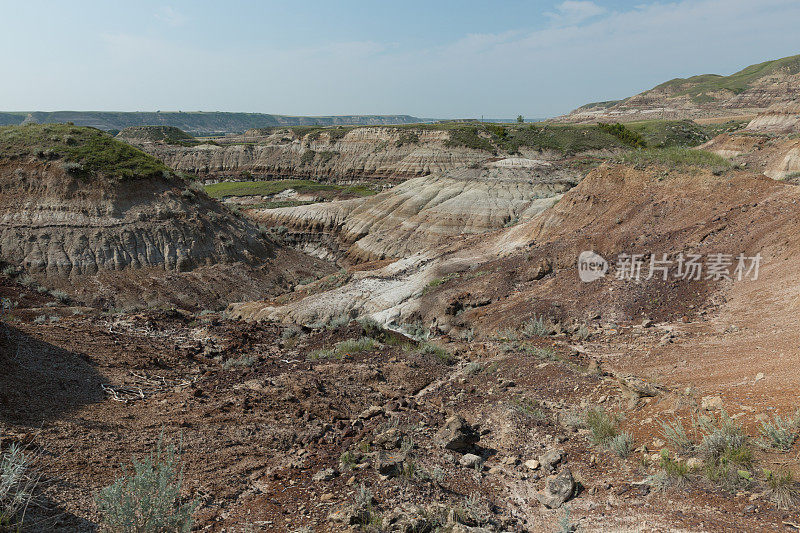 砂岩风景Badlands Drumheller加拿大